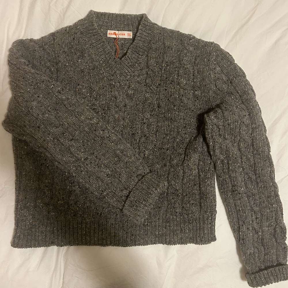 & Daughter Mairie Cable Knit Wool Sweater